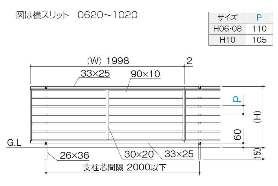 据付図(単位㎜)