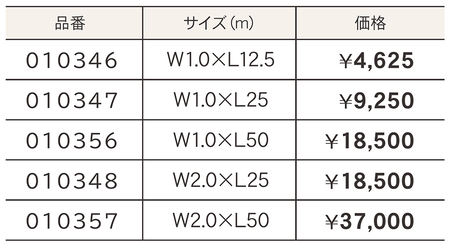 価格表