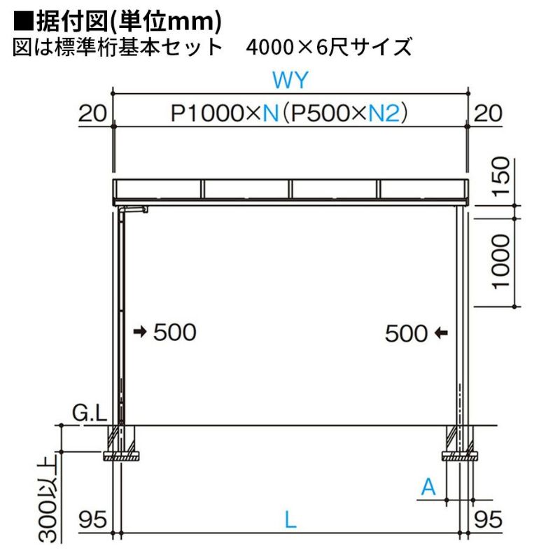 送料無料】 キロスタイル-IS モダンルーフMF75 基本セット 標準柱仕様