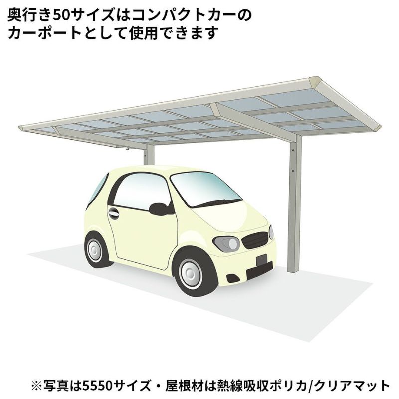 サイクルポート】モダンポートタイラーミニ 基本セット H19柱 屋根材
