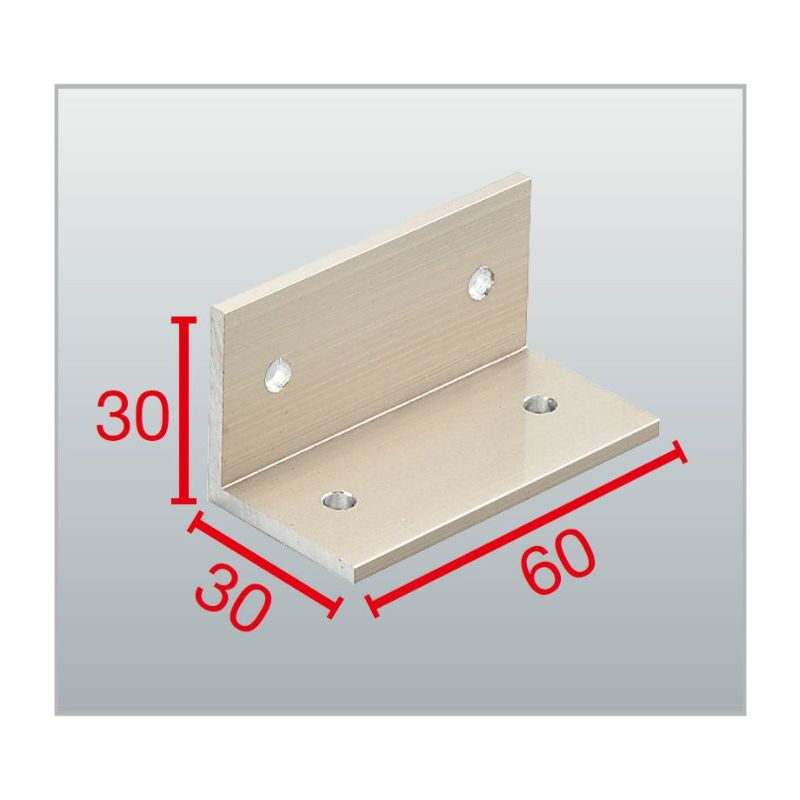 汎用部材】アングルピース（穴有り）30×30×60 t=3 ［10個］ | Sadaラク